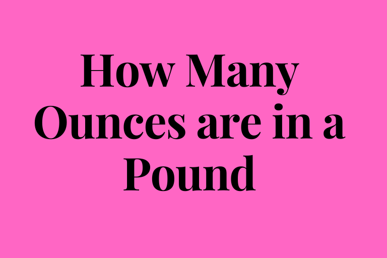 How Many Ounces are in a Pound